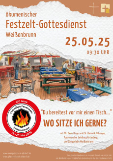 Plakat FFW Weißenbrunn Gottesdienst