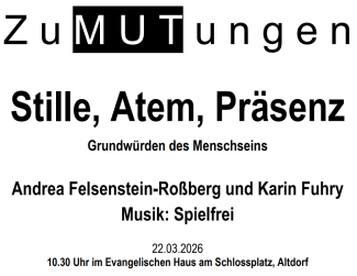 Zumutungen am 22.03.2026